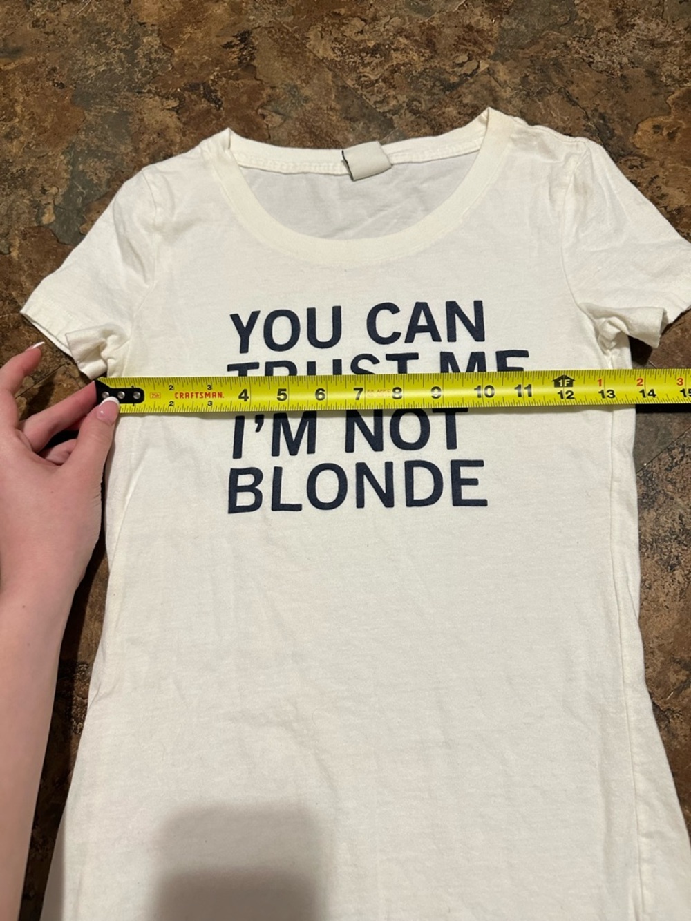 Abercrombie & Fitch Vintage Y2K You Can Trust Me I'm Not Blonde Tee S RARE - Picture 8 of 8